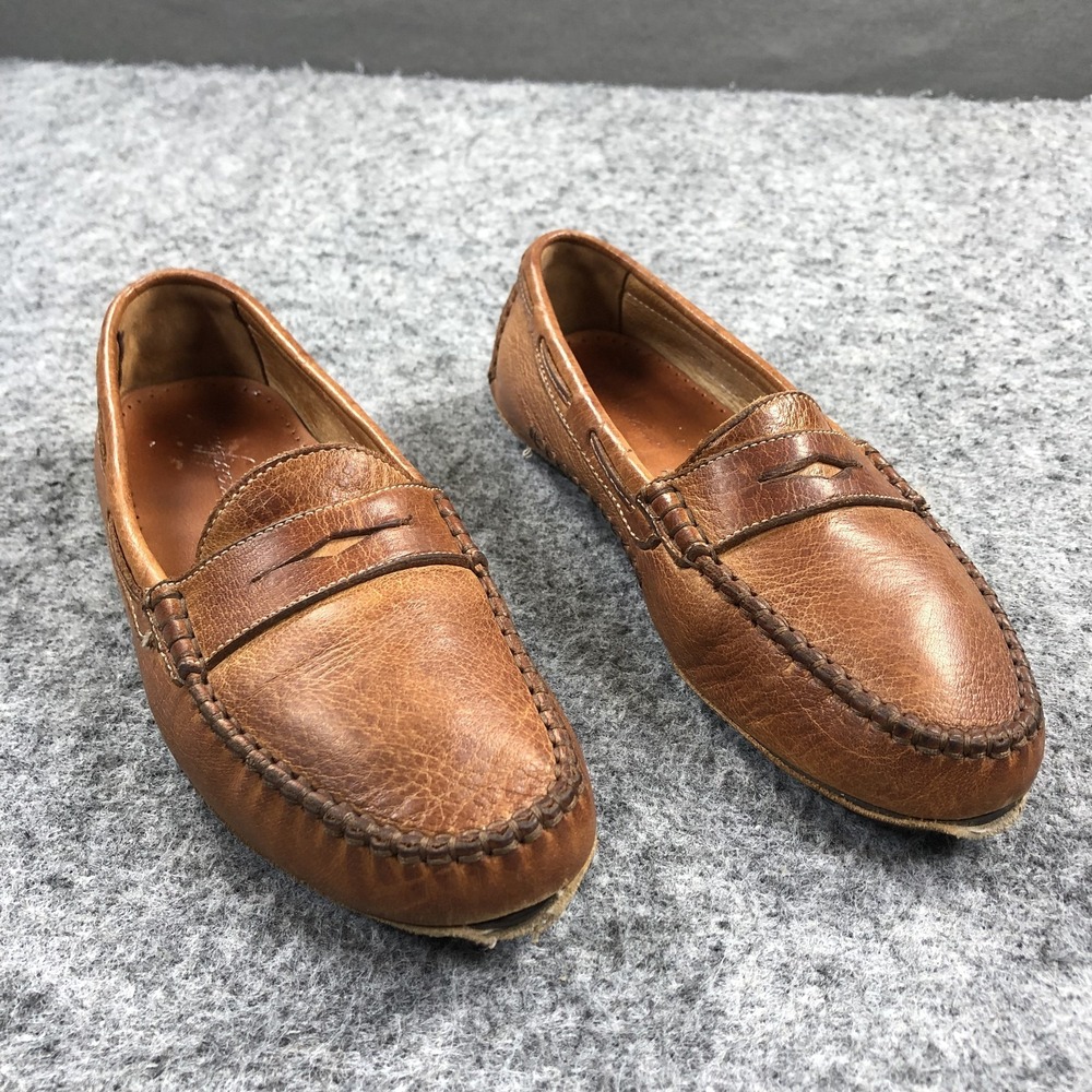 Rosso Fiorentino Loafers Womens 5.5 Brown Leather Driving Moc Comfort Shoes